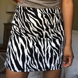Zebra Mini Skirt